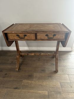 Antique Table with 2 Drawers and folding sides $80 or Best Offer
