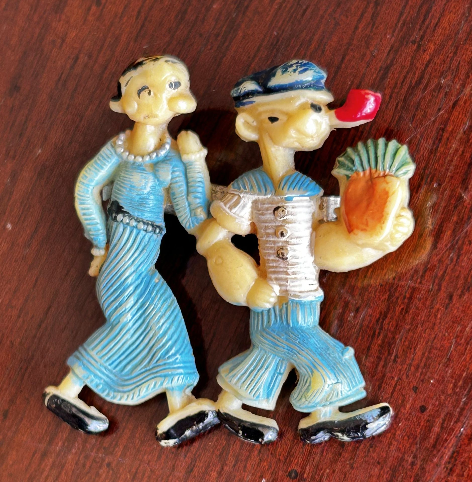 Vintage Popeye and Olive Oil Pin