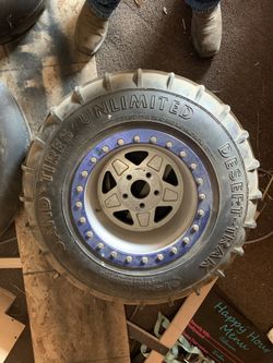 paddle tires rear beadlocks -front ribbed kingpin