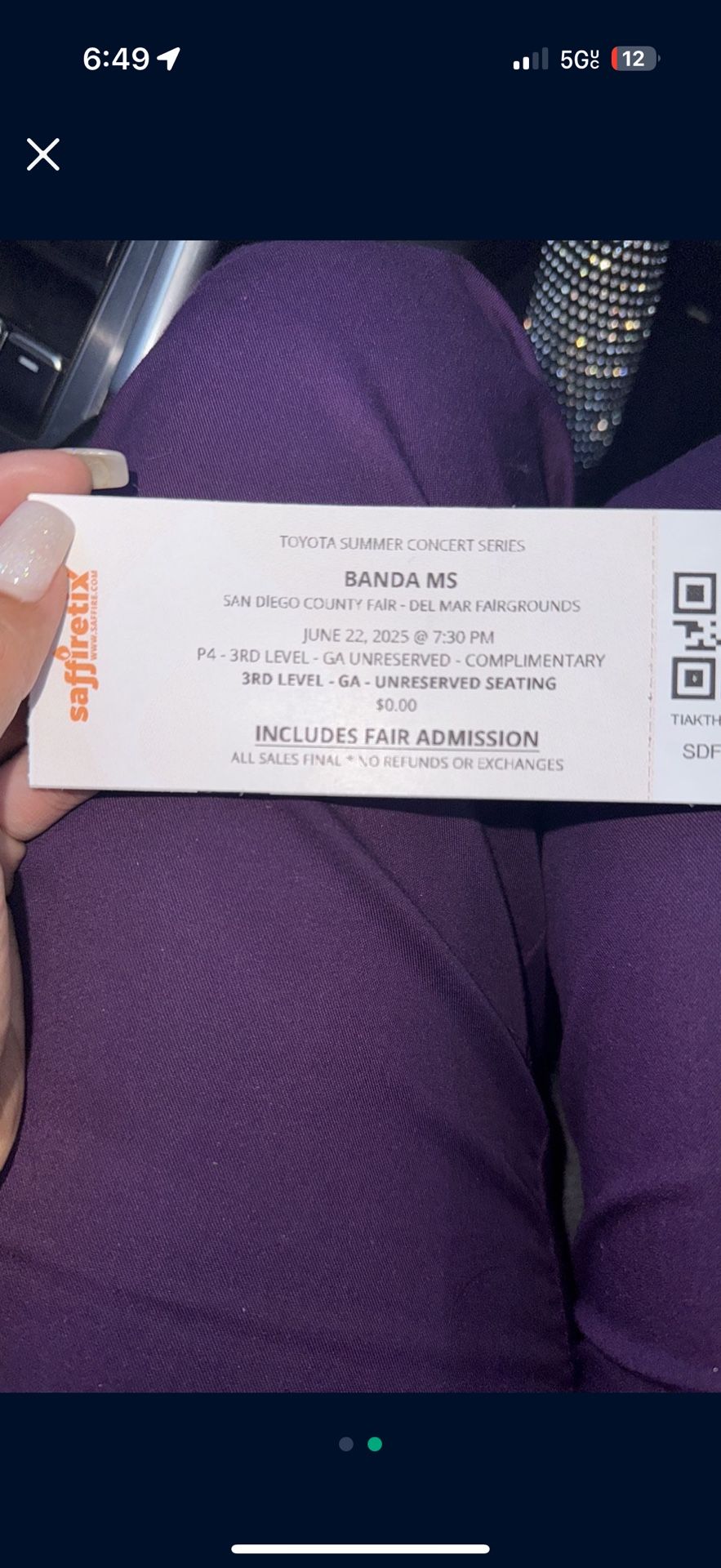 Banda Ms Del Mar Fair Tickets 🎫