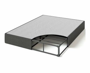 Zinus 9 Inch WonderBox(TM) Smart Box Spring, Grey, Queen Quick Assembly Mattress Foundation, Durable Metal Frame, Slip-On Cover