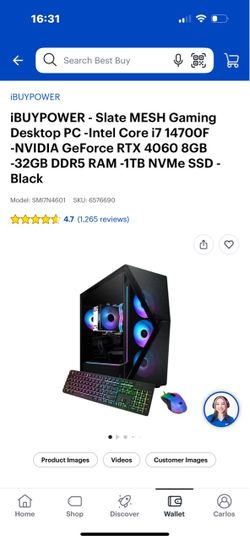 iBUYPOWER Slate MESH Gaming Desktop PC