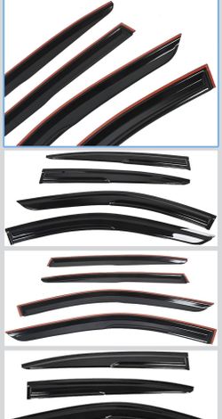 4× Window Visors Rain Guard Wind Shield Deflector