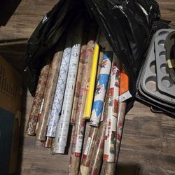 Lots of Christmas wrapping paper