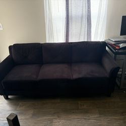 Black Velvet Couch