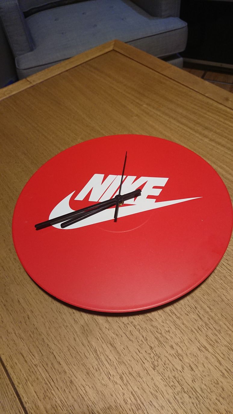 Custom Nike wall clock vinyl record CD