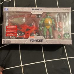 Teenage Mutant Ninja Turtles Raphael with motorcycle