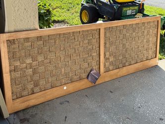 Safavieh Wood and Woven Seagrass King Sized Headboard