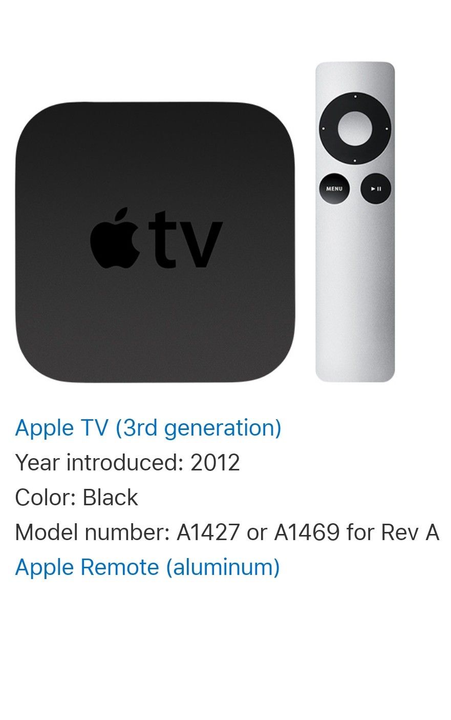 Apple tv 3rd