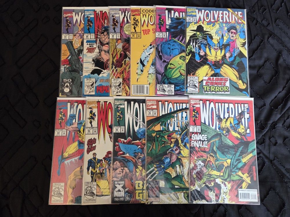 Wolverine Comic Book Lot Of 11! Marvel Comics. Vintage. Keys. Mixed Lot.