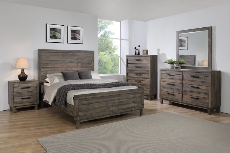 Brand New Queen Weathered Brown Bedroom! As Low As $55 Down With Acima!