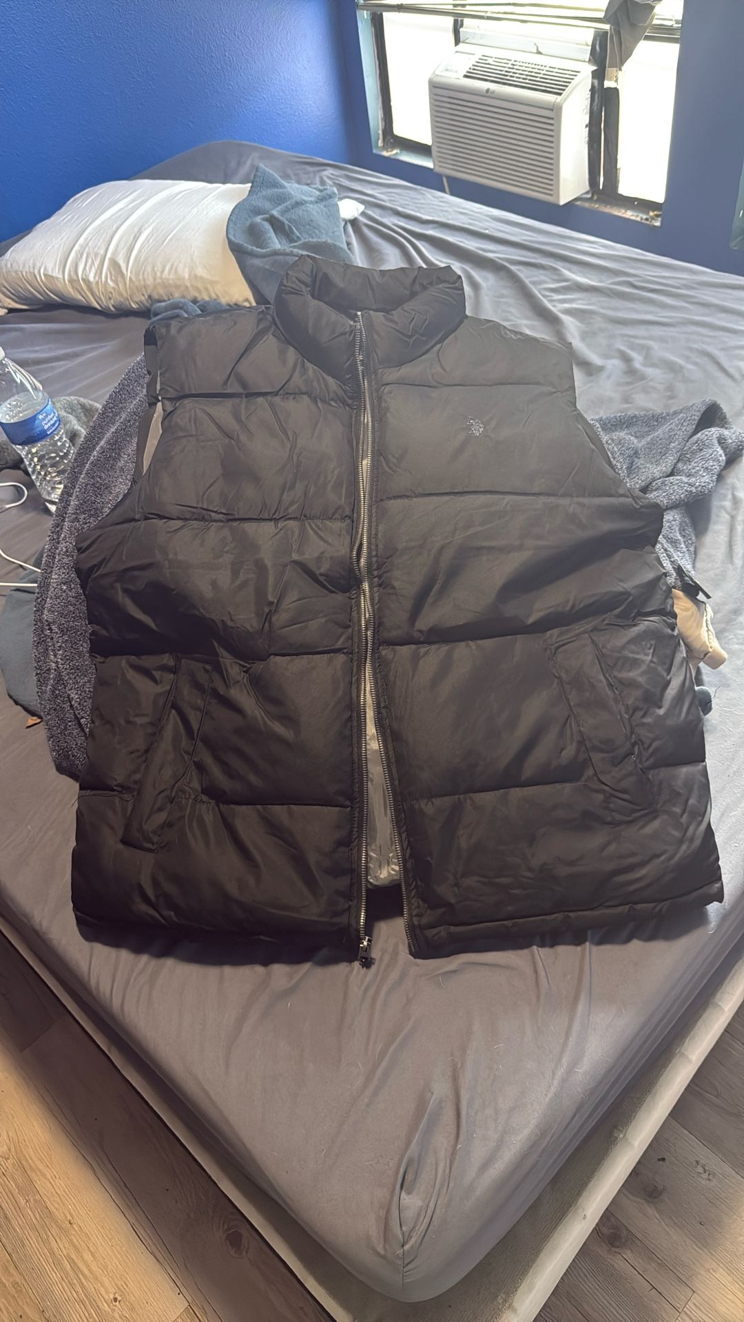 Black XL Polo Puffer Vest
