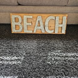 Beach Mixed Material Hanging Display Sign