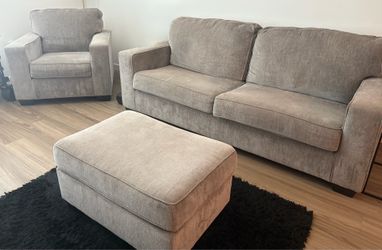 TV  Stand / 65” TV / Couch & Chair
