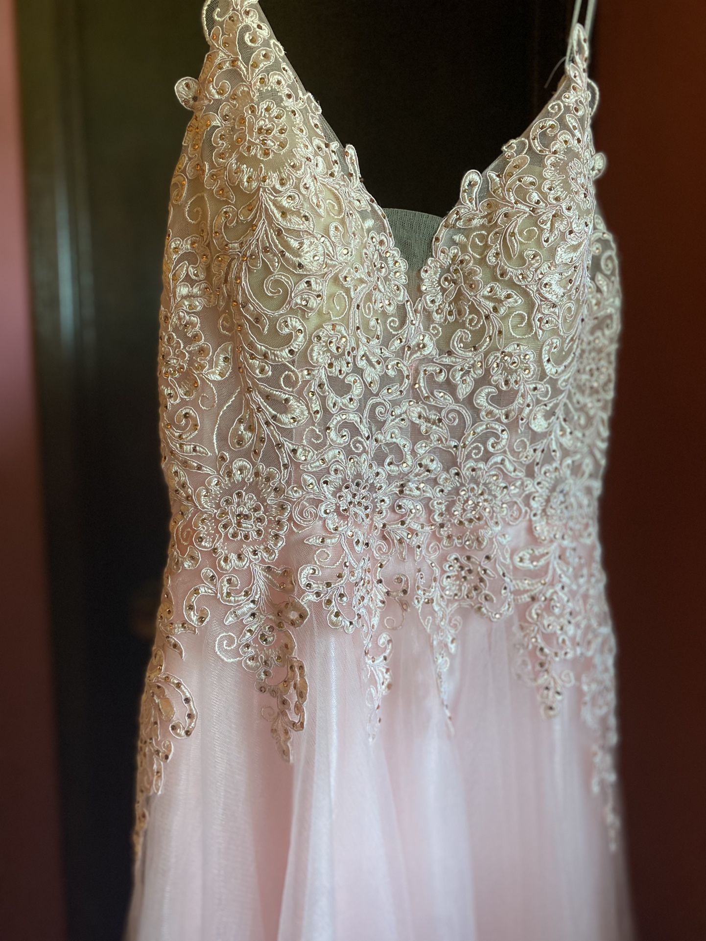 Blush/Rose Gold Prom Dress