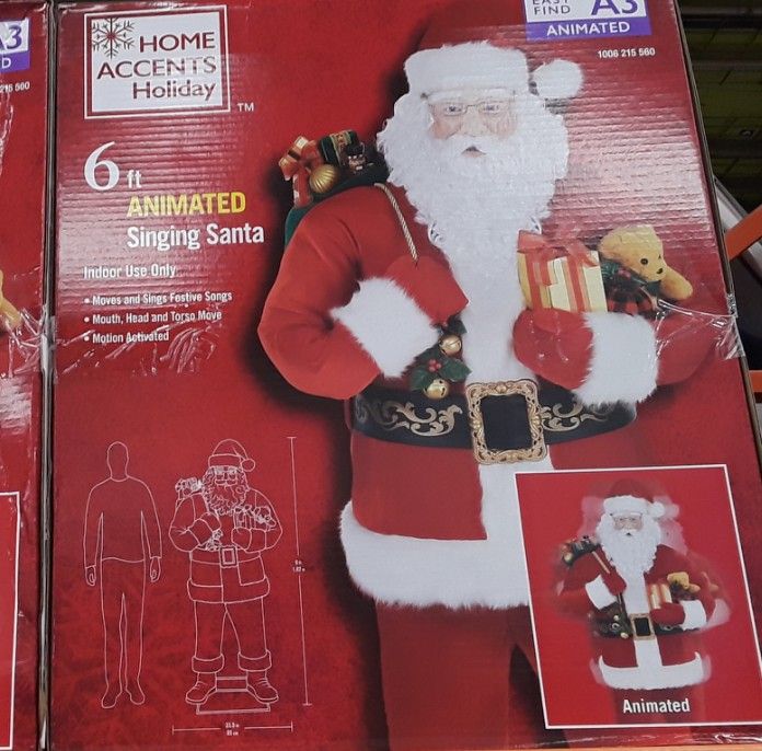 6ft Animated Singing Santa, Life Size Santa Claus, Christmas Decorations, Christmas Decor, Christmas Stuff