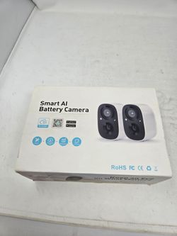2 PK Smart AI Battery Wireless Camera  OPEN BOX  Full HD Motion/p