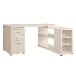 White Wood Finish L-Shaped Desk ONLY $399-SALE!