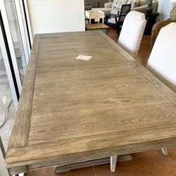 New 95” Table & 6 Upholstered Chairs