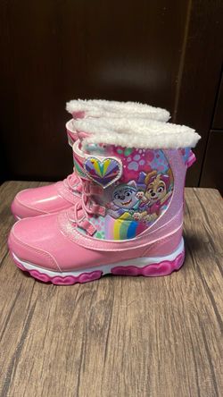 Paw Patrol Girls Pink Winter Snow Bootssize11