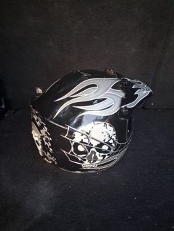 Silver Skull and Fire Helment