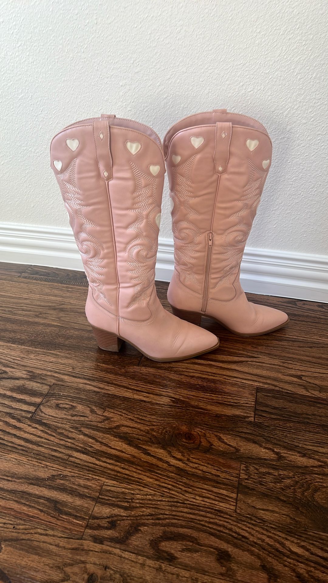 Pink Heart Boots