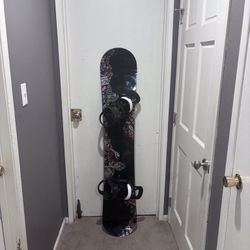 Snowboard with Bindings - Size 165cm