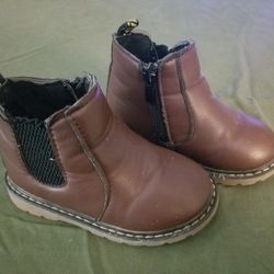 Kids Brown Leather Boots