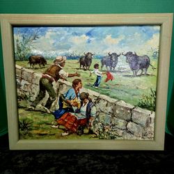 Oil Painting by Jose Lopez Conito Featuring Young Matador 20"×17"