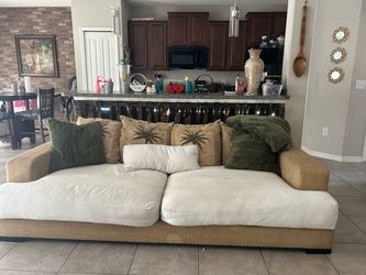 Wicker beach couch set
