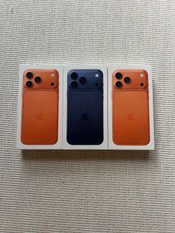iPhone 17 Pro Max EMPTY BOXES (Lot of 3) — 256GB Cosmic Orange & Deep Blue