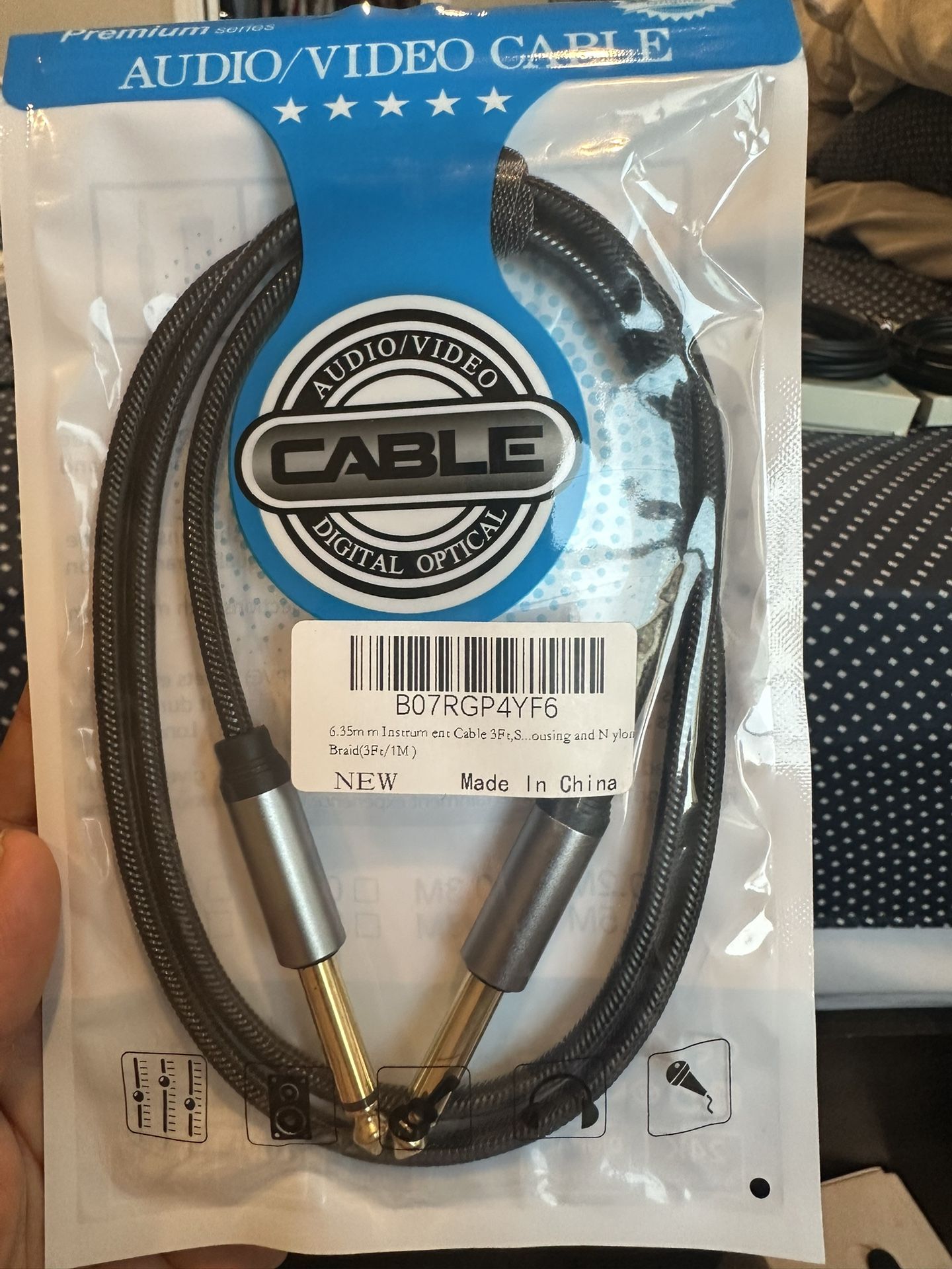 6.35mm Instrument Cable 3Ft
