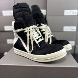 Premium Streetwear - Rick Owen High Top Pony Hair Geobasket