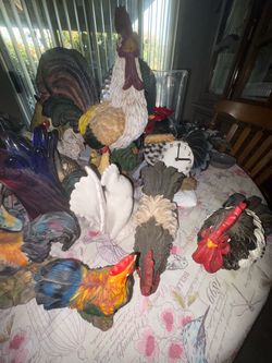 Collection of Rooster Figurines
