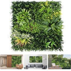 BRAND NEW..Artificial Plant Wall Panels, 40"x 40" Greenery Boxwood Panels with UV Protection, Faux G