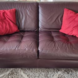 High quality leather love seat from macys