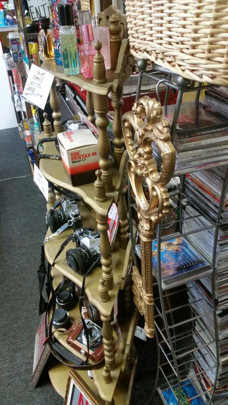 Gold corner shelf.....
