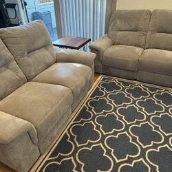 Gray Sofa and Loveseat