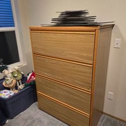 Large Wooden File Cabinet