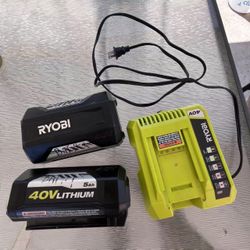 RYOBI BATTERY SET 