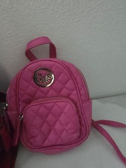 GUESS Pink Mini Quilted Backpack