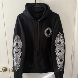 Chrome Hearts Horse Shoe Floral Hoodie Black  ( 100 % Authentic )