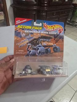 Hot wheels action pack jpl Sojourner Mars Rover  mission  signature By  Donna  Shirley