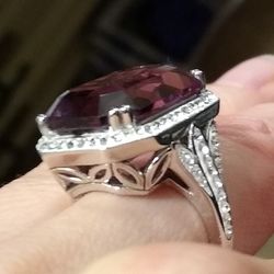 Gorgeous 🆕 Sterling Silver Swarovski Crystal Antique Style Ring! 💍💝