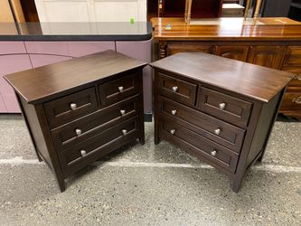 WHITTIER WOOD FURNITURE Mckenzie Espresso 4-Drawer Nightstand (Set of 2)