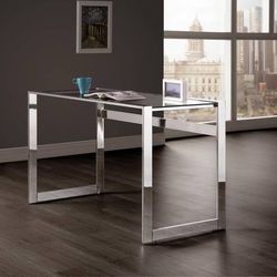 Sleek Modern Desk With Chrome And Glass! Lowest Prices Ever!