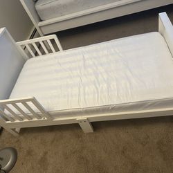 toddler bed, mattress and coco melon set  