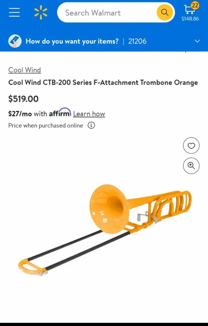Cool Wind, F- Attachment Plastic Trombone....... CHECK OUT MY PAGE FOR MORE ITEMS