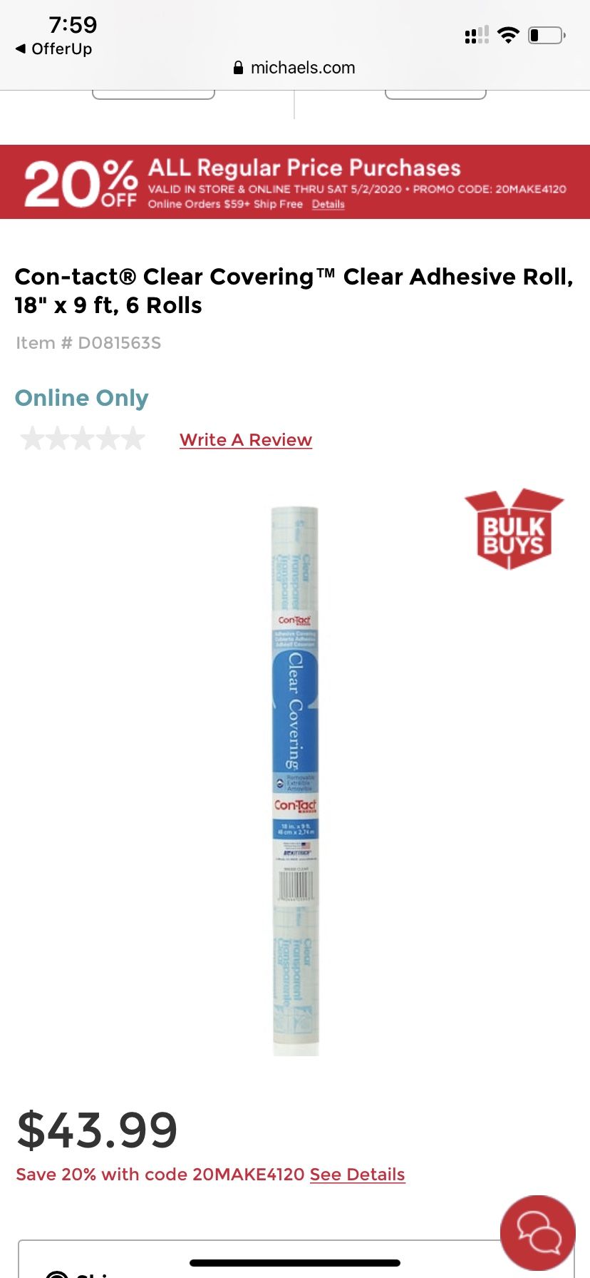 Clear covering - clear contact paper