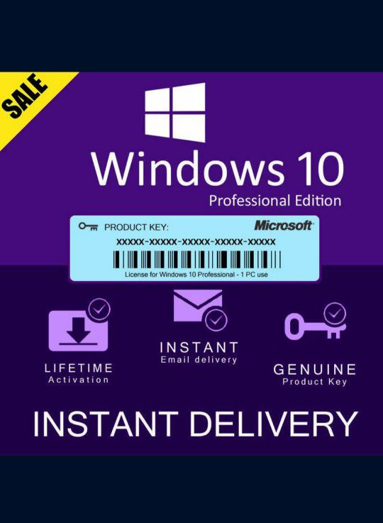 Windows 10 Pro(s) Upgrade(s)/Instanted Key